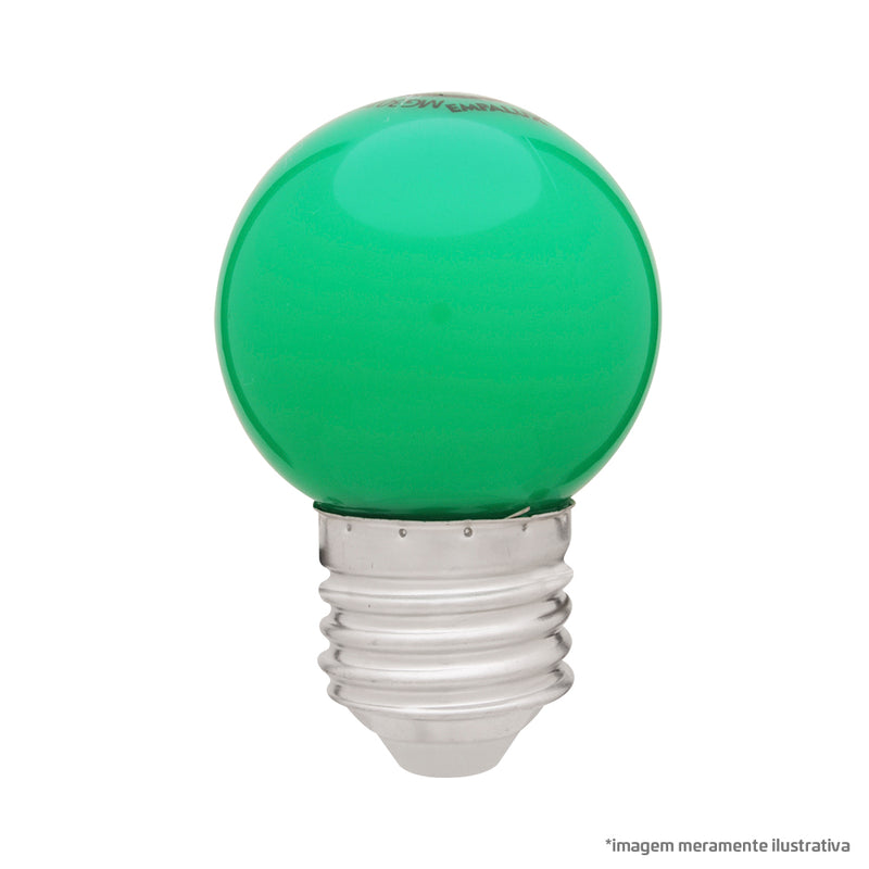 Lâmpada Mini Globo LED 1W Bivolt Verde E27