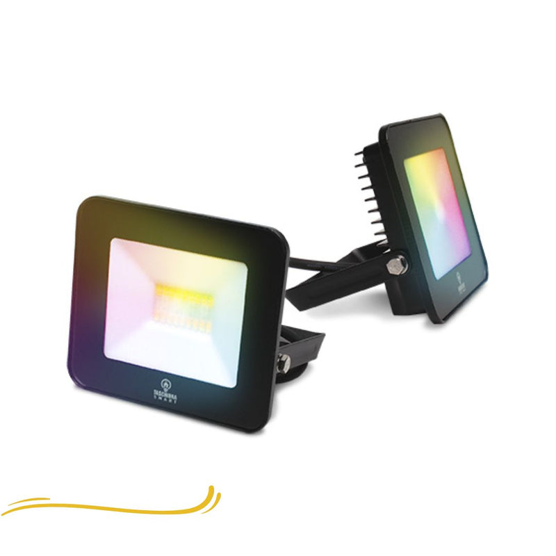 Refletor Smart Led Wi-fi 20w Inteligente CCT + RGB