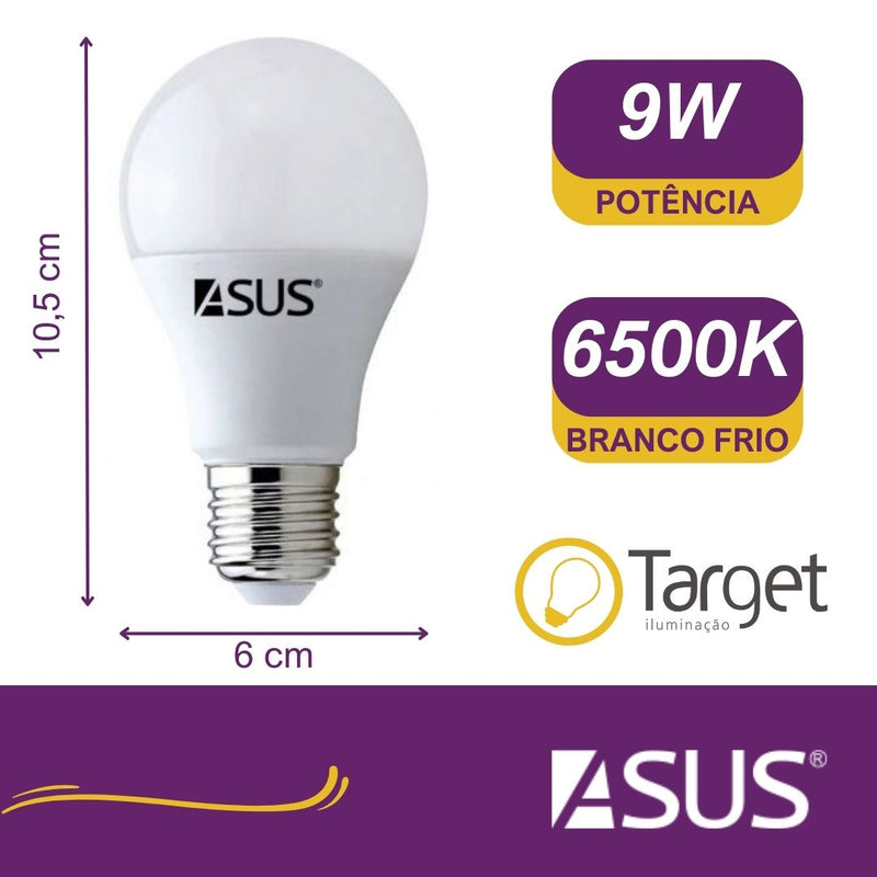 Lâmpada LED A60 9W 6500K Bivolt