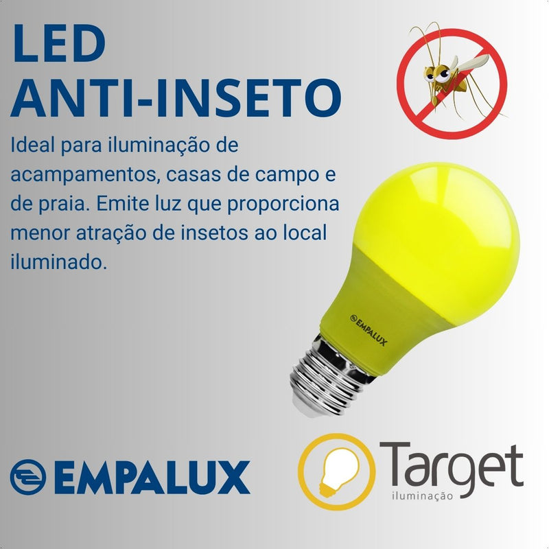Lâmpada Bulbo LED Anti-Inseto 5W Bivolt E27