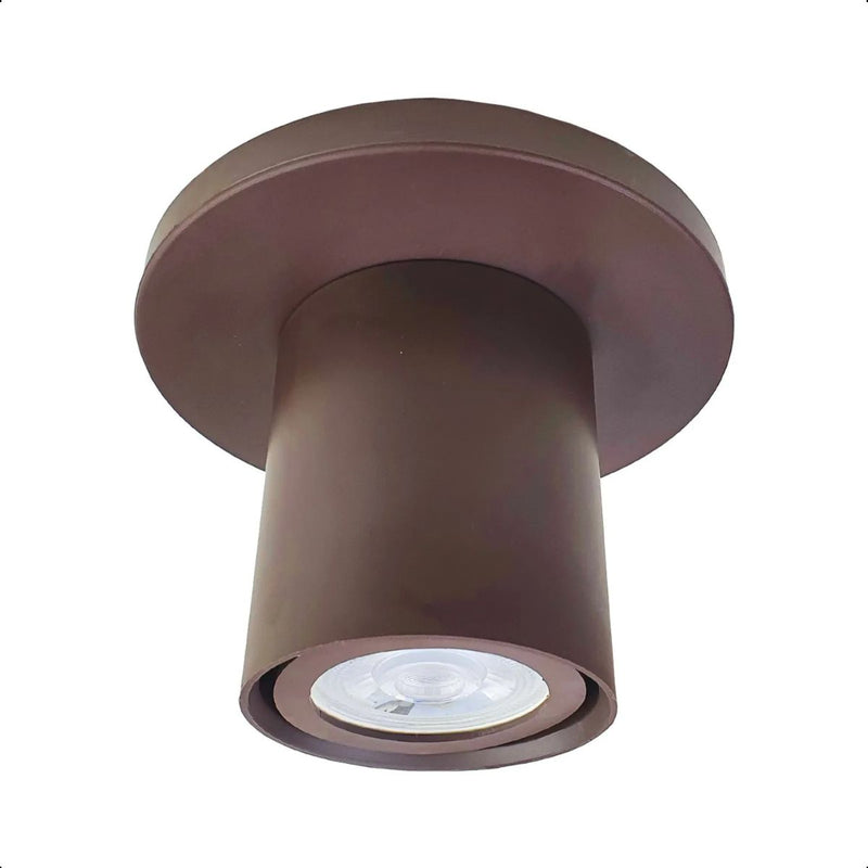 Spot Sobrepor TGT490C Direcionável Redondo Gu10 Com Canopla