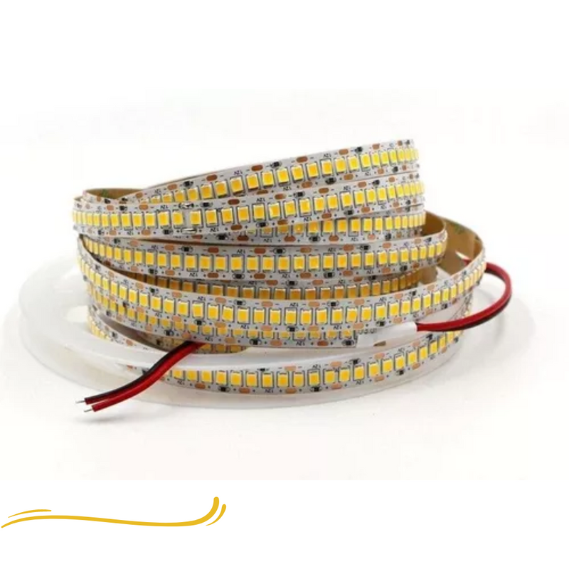 Fita de LED 20,5w/m 5m IP20 12V 3000K + Fonte Slim Para Perfil 8,5A 100W Bivolt 12V