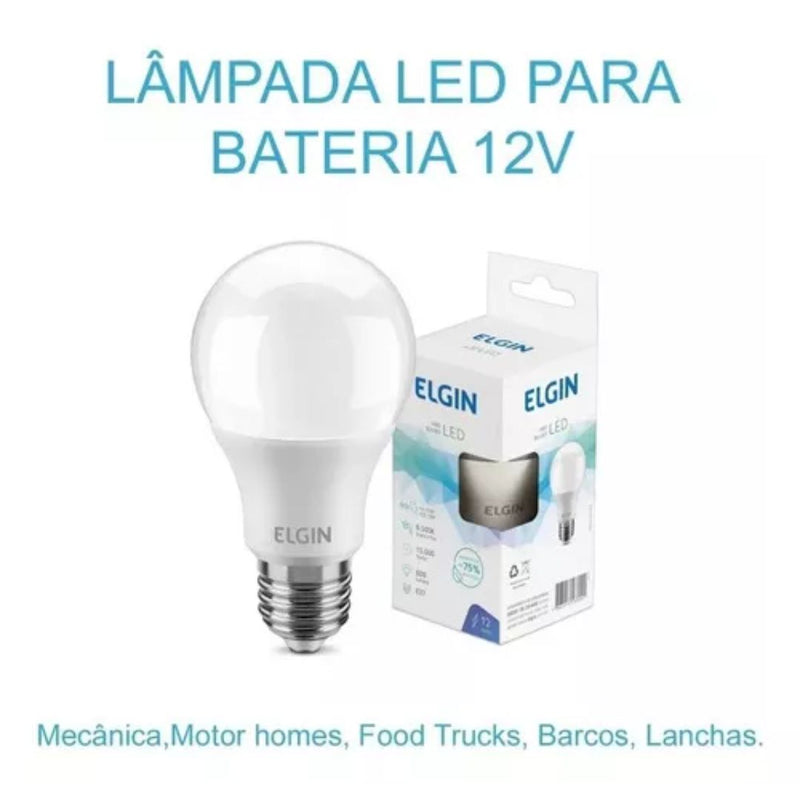 Lâmpada Bulbo Led A60 9W 6500K 12V