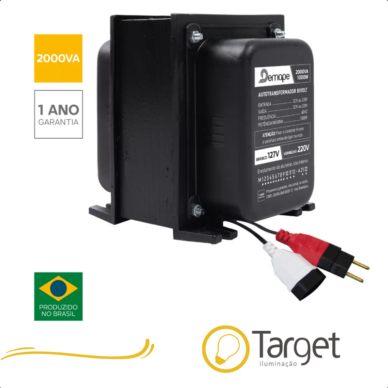 Auto Transformador 2000va 1000w 110/220 220/110